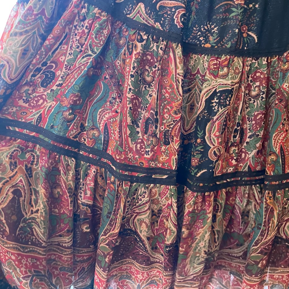 Ralph Lauren | Black Paisley Skirt - Picture 4 of 5